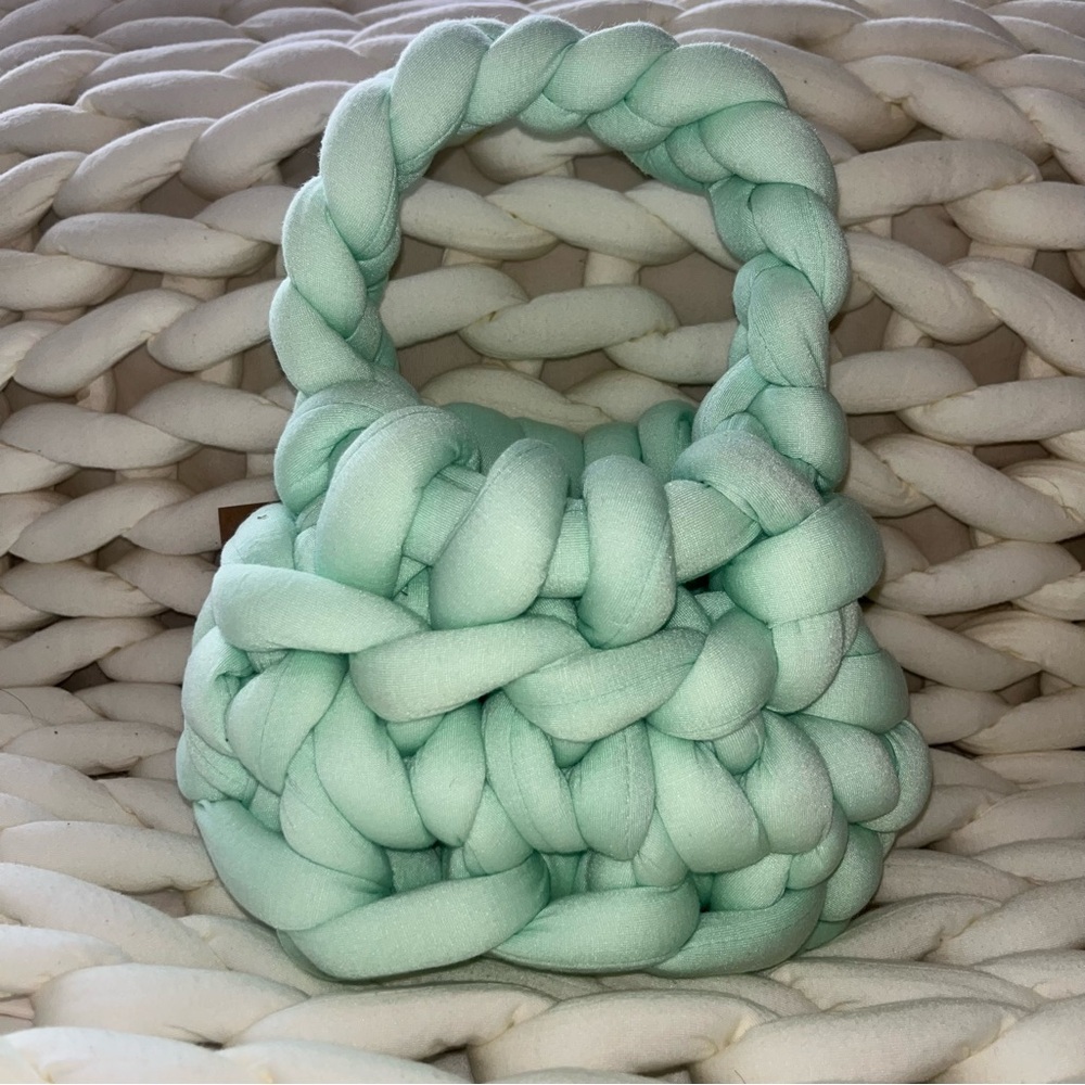 Mint Green Knitted Women’s Bag
